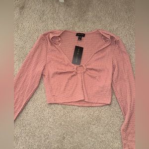 New Look dusty pink long sleeve crop top. Brand new.